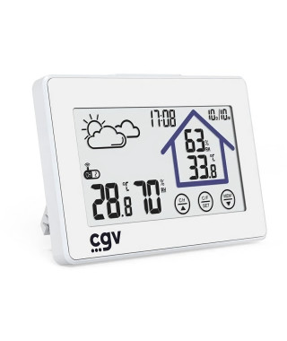 Station météo sans fil - CGV - MY METEO-1BM - Contrôle tactile - Horloge et calendrier - Facile a utiliser
