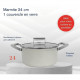 Marmite - ARTHUR MARTIN - AM4631 - 24 cm avec couvercle - Aluminium Forgé - Tous feux dont induction + four