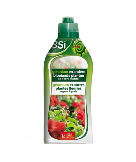 Engrais minéral pour Géranium - BSI - Oligo-éléments soluble dans l'eau - 1L