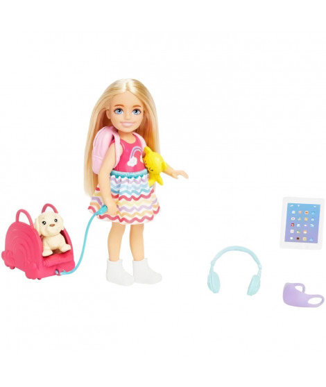 Barbie-Chelsea en Voyage-Coffret avec chiot et accessoires HJY17