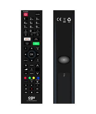 Télécommande de remplacement - CGV - FIDELIO Panasonic - Pour téléviseurs Panasonic - Sans programmation - Prete a l'emploi
