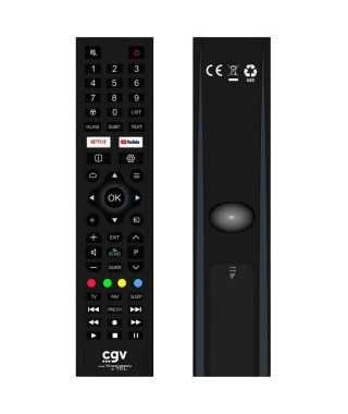 Télécommande de remplacement - CGV - FIDELIO TCL & Thomson - Pour téléviseurs TCL et Thomson - Sans programmation