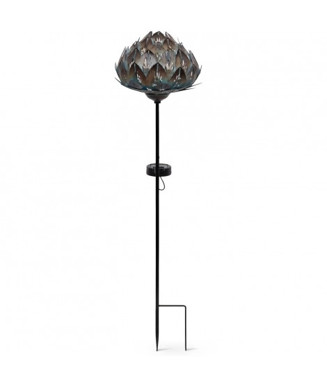 Borne Solaire - GARDEN ID Chou - 14 x 45 cm - Autonomie 6-8h - Bouton on/off - Pile AAA rechargeable.