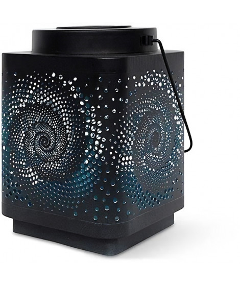 Lanterne solaire - GARDEN ID Attract - Bleu 11 x 11 h15 cm - 6 a 8h autonomie - Mobile - Bouton on/off.