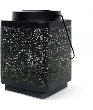 Lanterne solaire - GARDEN ID Attract - Vert 11 x 11 h15 cm - 6 a 8h autonomie - Mobile - Bouton on/off.
