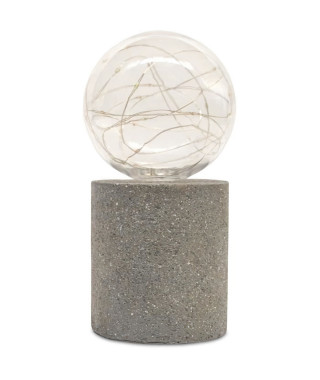 Lampe de table solaire - GARDEN ID Nordic Light - Ø10 h19 cm - Autonomie 6 a 8h - Bouton on/off - Pile AAA rechargeable