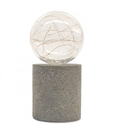 Lampe de table solaire - GARDEN ID Nordic Light - Ø10 h19 cm - Autonomie 6 a 8h - Bouton on/off - Pile AAA rechargeable