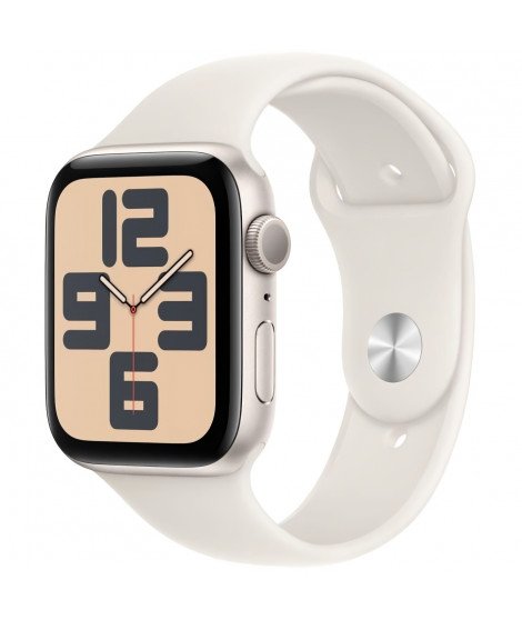 Apple Watch SE GPS - 44mm - Boîtier Starlight Aluminium - Bracelet Starlight Sport Band - S/M