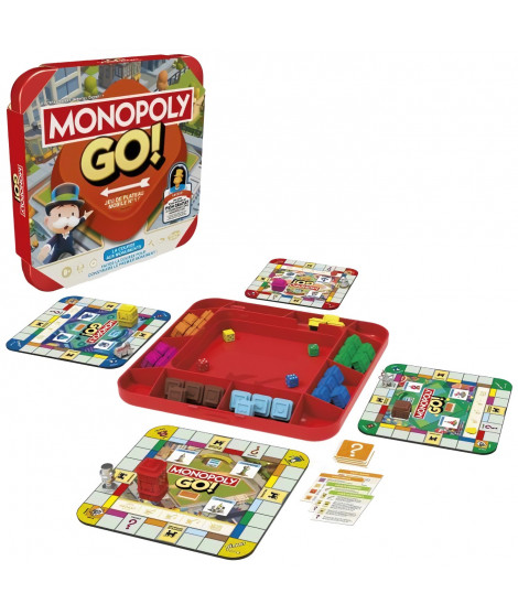 Monopoly Go, Jeu de société a partir de 8 ans, Jeu de plateau familial