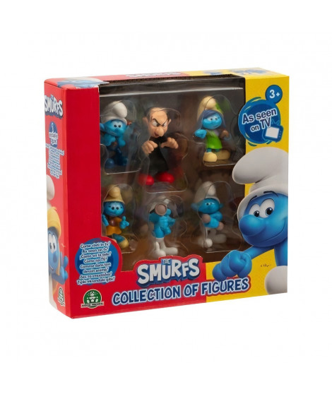 Figurines - GIOCHI PREZIOSI - Les Schtroumpfs - Coffret 6 figurines 5 cm dont 1 exclusive Azrael - a partir de 3 ans - PUF14