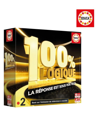 Jeu de société - EDUCA - 100% Logique : La Réponse est sous vos yeux - Adapté de l'émission TV des 8 ans