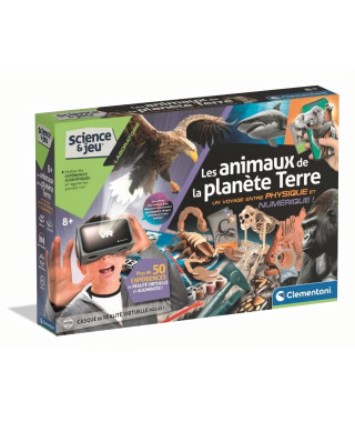 CLEMENTONI - Animaux planete Réalité - Coffret scientifique - Experiences scientifiques et activités virutelles - Moules, pei…