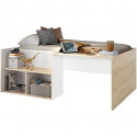 Lit combiné enfant OSCAR - 90 x 190 cm - Chene clair / Blanc - Diagone