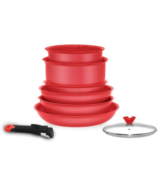 Batterie de cuisine - ARTHUR MARTIN - AMR88 - Batterie de cuisine 8 pieces - Tous feux dont induction