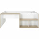 Lit combiné enfant OSCAR - 90 x 190 cm - Chene clair / Blanc - Diagone