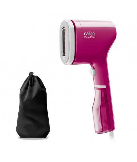 CALOR Pure POP Défroisseur vapeur, Débit 20 g/min, Réservoir 70 ml, Pret en 15 sec, Autonomie 4 min, Défroisse et purifie DT2…