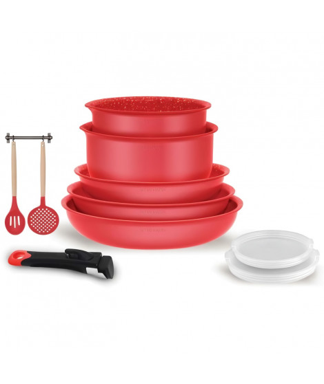 Batterie de cuisine - ARTHUR MARTIN - AMR41 - Batterie de cuisine 10 pieces - Tous feux dont induction