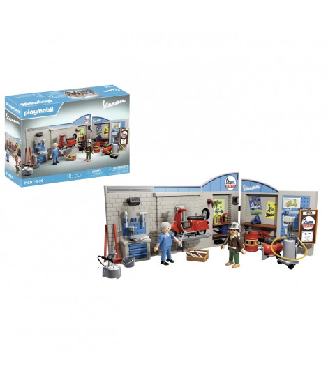PLAYMOBIL - 71620 - Vespa Garage rétro