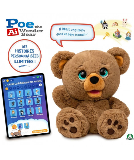 Peluche interactive - GIOCHI PREZIOSI - Ours créateur d'histoires Poe - a partir de 4 ans - LAY00