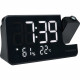 Radio-réveil projecteur - THOMSON - Noir - Radio FM, Température, Humidité, Double alarme, USB-C, Alim. 230V