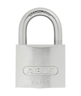Cadenas en laiton massif - ABUS - 84IB/40 - Anse inox - Pieces intérieures anti-corrosion