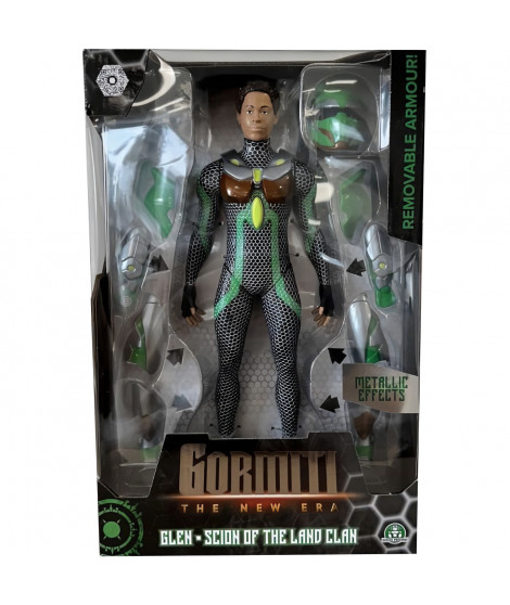 Figurine articulée - GORMITI - Scion avec armure Modele Terre - 27 cm - a partir de 4 ans - GRV031