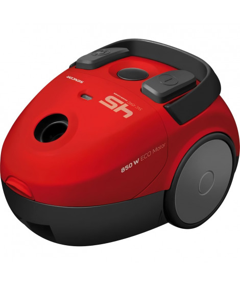 Aspirateur traîneau avec sac - SENCOR - SVC 45RD-EUE3 - Moteur ECO 850 W - 79 dBA - 1,5 L - Rouge