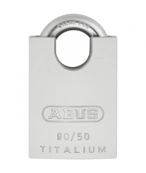 Cadenas en aluminium spécial - ABUS - 90RK/50 - Anse protégée - Cylindre interchangeable - Protection intempéries