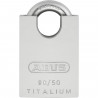 Cadenas en aluminium spécial - ABUS - 90RK/50 - Anse protégée - Cylindre interchangeable - Protection intempéries