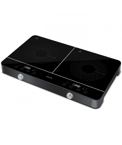 Plaque de cuisson a double induction - SENCOR - SCP 4201GY - 3500 W - 2 foyers - Ecran LCD - Gris