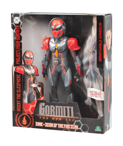 Figurine articulée - GORMITI - Scion avec projecteur Feu - Zane - 27 cm - a partir de 4 ans - GRV053