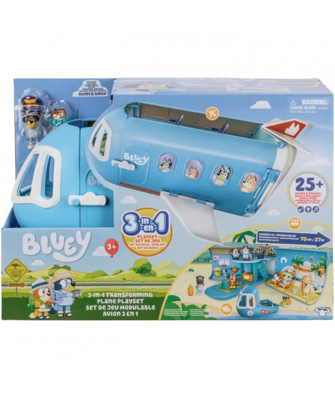 Avion de Bluey - BLUEY - Set de jeu transformable avec figurines et accessoires