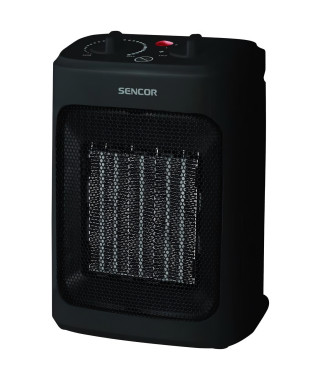 Radiateur en céramique - SENCOR - SFH 7601BK - Jusqu'a 2000 W - 3 niveaux de chauffage - 10 / 15 m² - 60 dB - Noir