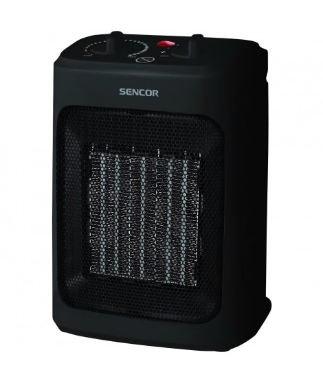 Radiateur en céramique - SENCOR - SFH 7601BK - Jusqu'a 2000 W - 3 niveaux de chauffage - 10 / 15 m² - 60 dB - Noir