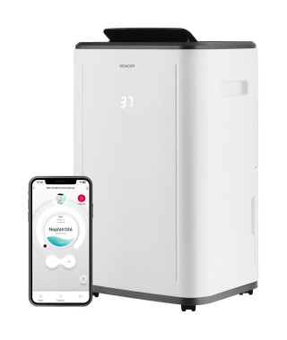 Déshumidificateur mobile intelligent - SENCOR - SDH 2028WH - 360 W - 20 L/jour - Réservoir : 6 L - 2 vitesses - Blanc