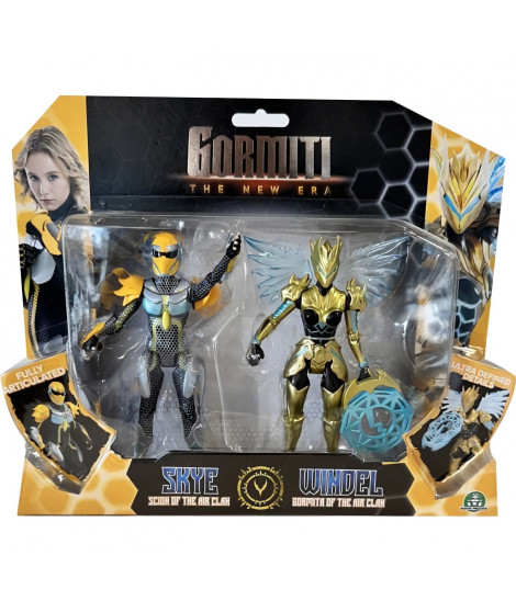 Coffret figurines - GORMITI - Scion et Gormiti associé Air - Skye et Windel - 15 cm - a partir de 4 ans - GRV191