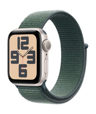 Apple Watch SE GPS - 40mm - Boîtier Starlight Aluminium - Bracelet Lake Green Sport Loop