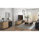Ensemble meuble TV, table basse et buffet bas - TRUST - Chene / Noir - GAMI