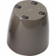 Cache-pot brillant - GARDEN ID - Shiny Taupe avec roulettes - 30 x 27 cm - Aspect céramique - Étanche - Déplacement aisé