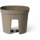 Pot balustrade - GARDEN ID Smile - Taupe 30 cm - S'adapte a toutes les balustrades - Réserve d'eau - recyclé et 100% recyclable