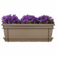 Kit jardiniere avec support en métal et plateau - GARDEN ID Relax - Taupe 50 cm - Recyclé et 100% recyclable - Volume pour pl…