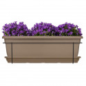 Kit jardiniere avec support en métal et plateau - GARDEN ID Relax - Taupe 50 cm - Recyclé et 100% recyclable - Volume pour pl…