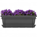 Kit jardiniere avec support en métal et plateau - GARDEN ID Relax - Anth. 50 cm - Recyclé et 100% recyclable - Volume pour pl…