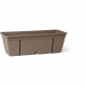 Kit jardiniere avec crochet en métal, réserve d'eau et écarteur pour les écoulements - GARDEN ID Smart - Taupe 50 cm