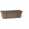 Kit jardiniere avec crochet en métal, réserve d'eau et écarteur pour les écoulements - GARDEN ID Smart - Taupe 50 cm