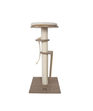 CatElite - GEORGE II Arbre a Chat - 40 x 40 x 79 cm - Plateforme en bois MDF avec un poteau en sisal