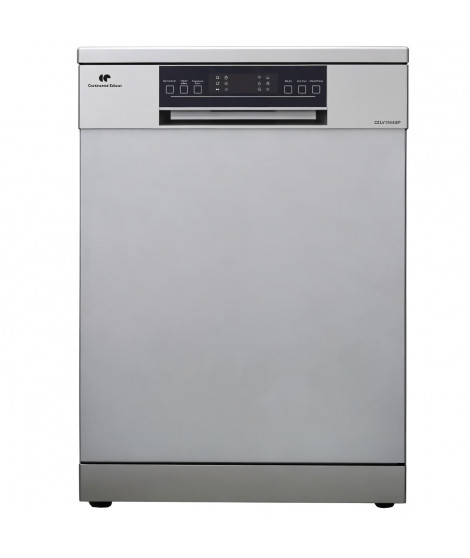 Lave-vaisselle pose libre CONTINENTAL EDISON  CELV1544IXP - 15 couverts - 42dB-Silver
