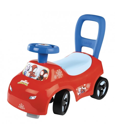 Smoby - Porteur auto enfant 2 en 1 - Spidey - Coffre sous la selle + klaxon - Des 10 mois - Fabrication française
