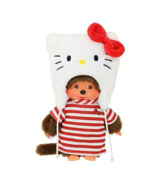 Peluche Monchhichi Hello Kitty - BANDAI - Douce peluche