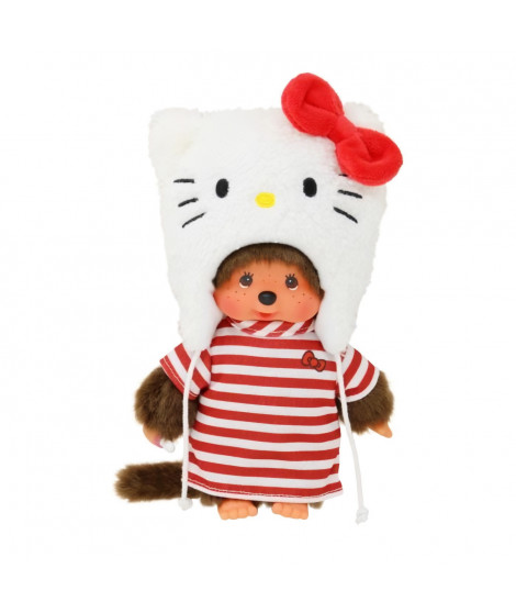 Peluche Monchhichi Hello Kitty - BANDAI - Douce peluche